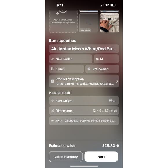 Air Jordan Basketball Shorts White/Red/Black Men's Size M - Picture 4 of 16